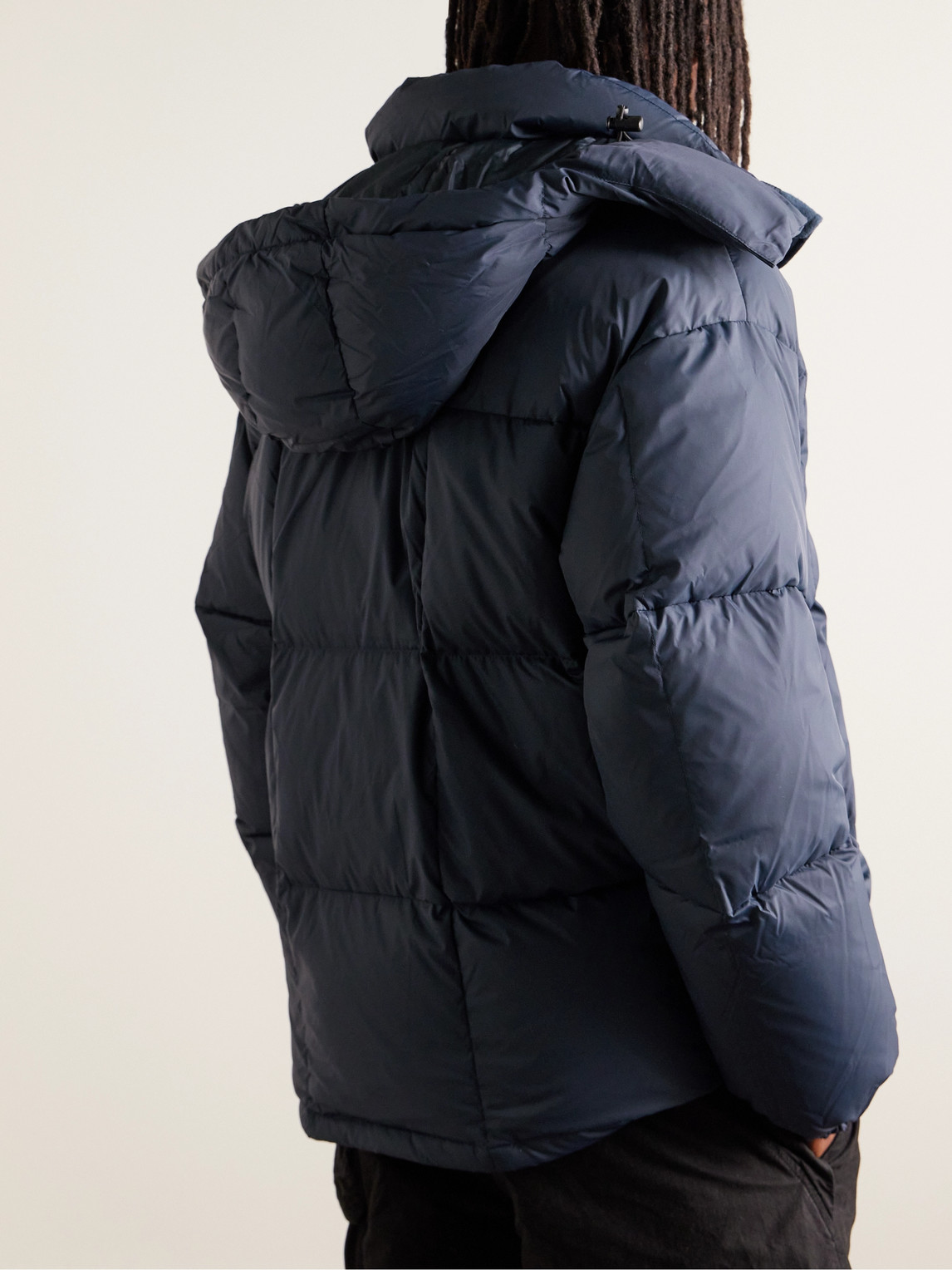 Shop 66 North Dyngja Quilted Recycled-shell Hooded Down Jacket In Blue