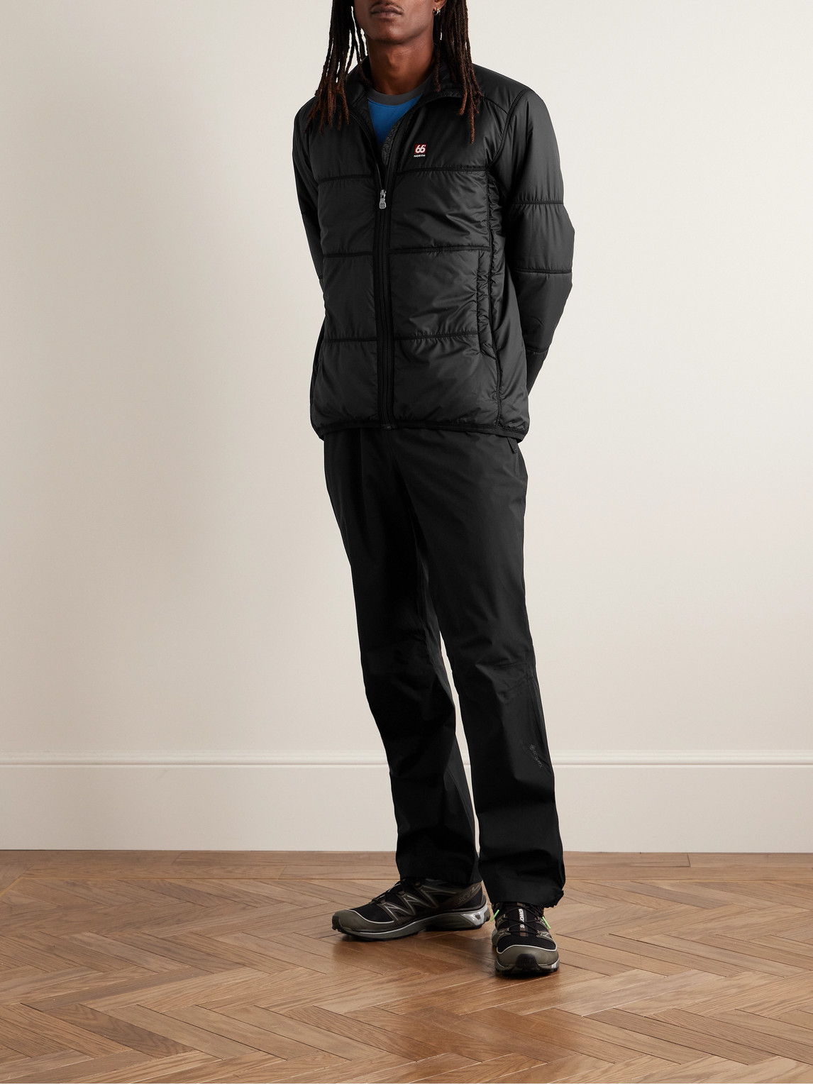 Shop 66 North Vatnajökull Quilted Padded Recycled-shell Jacket In Black