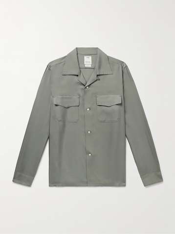 visvim patch-pocket button-up shirt - White