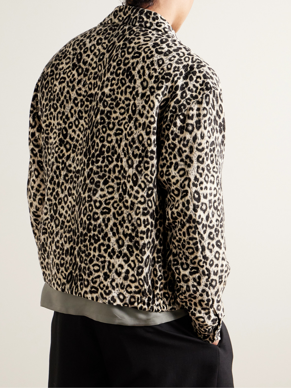 Shop Visvim Redsun Leopard-print Cotton-corduroy Jacket In Neutrals