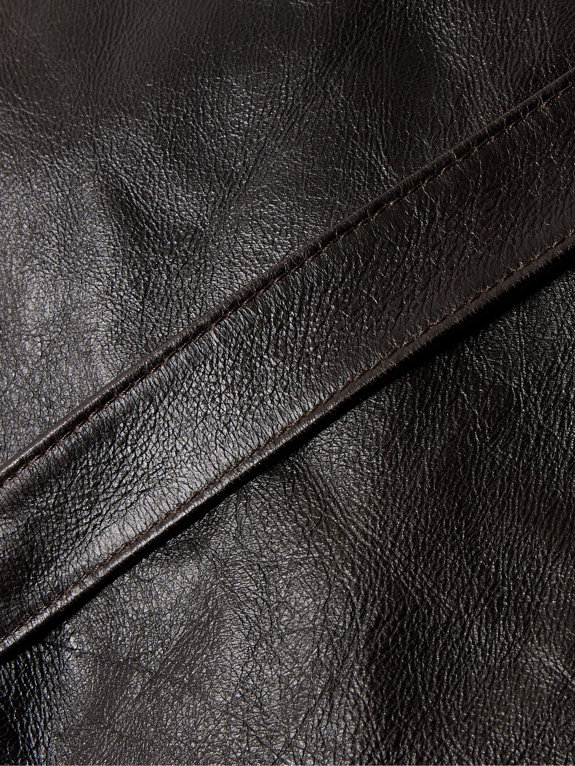 Shop Visvim Record Crinkled-leather Messenger Bag In Brown