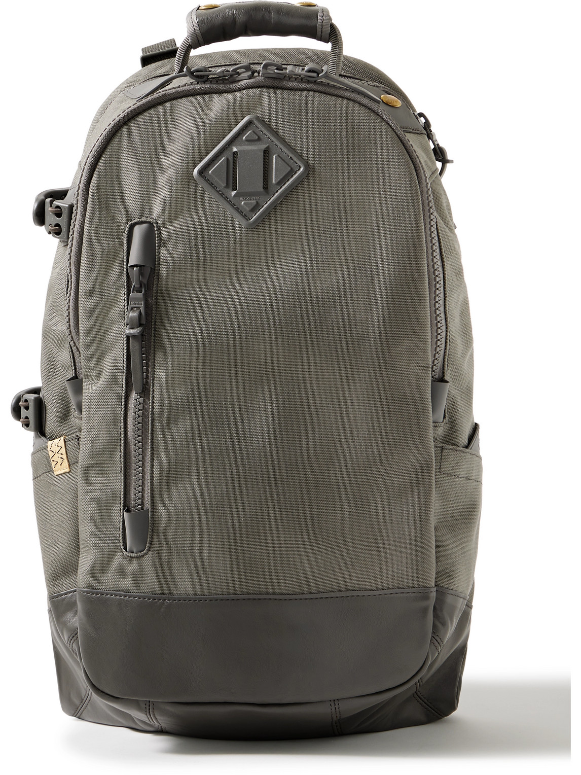 Visvim 20l Leather-trimmed Cordura® Backpack In Gray
