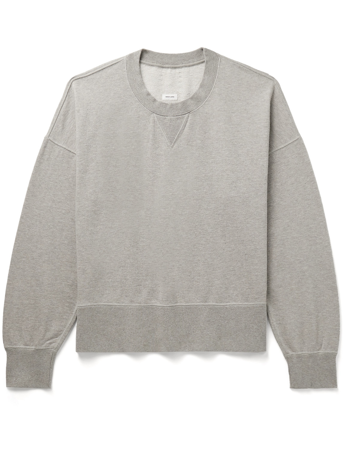 Shop Visvim Court Cotton And Cashmere-blend Jersey Sweatshirt In Gray