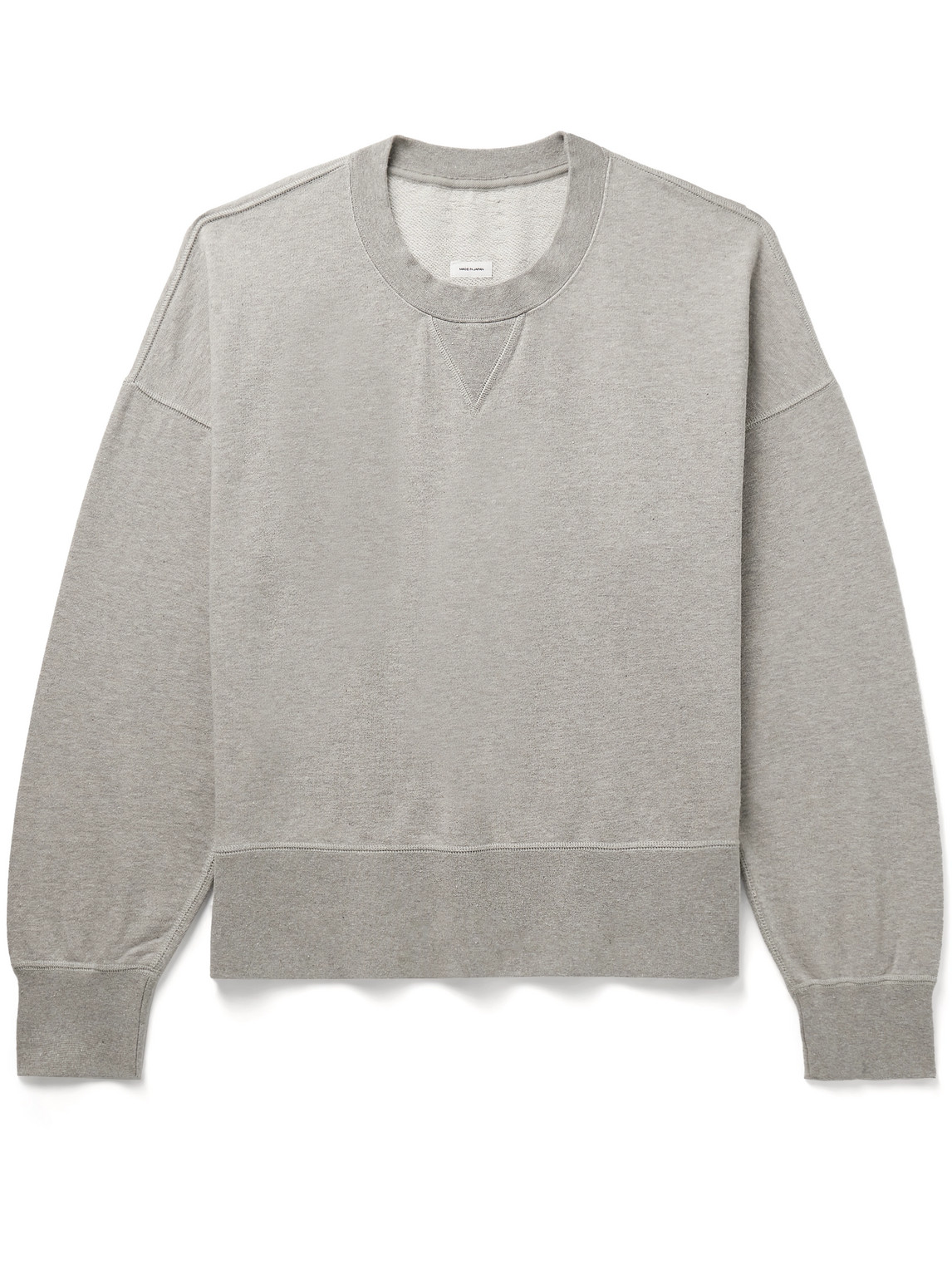 VISVIM COURT COTTON AND CASHMERE-BLEND JERSEY SWEATSHIRT