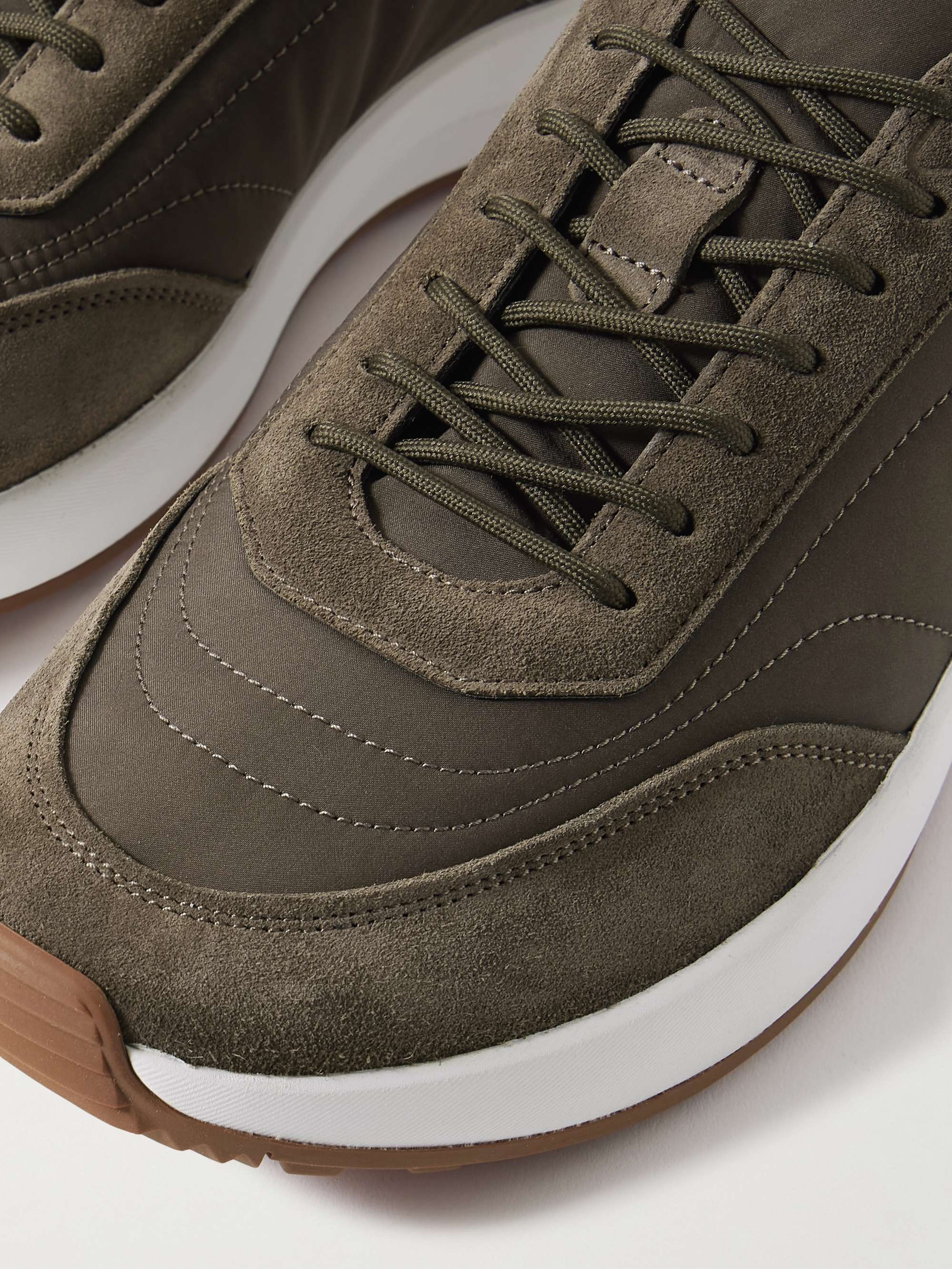 LORO PIANA Sneakers in shell con finiture in camoscio Weekend Walk