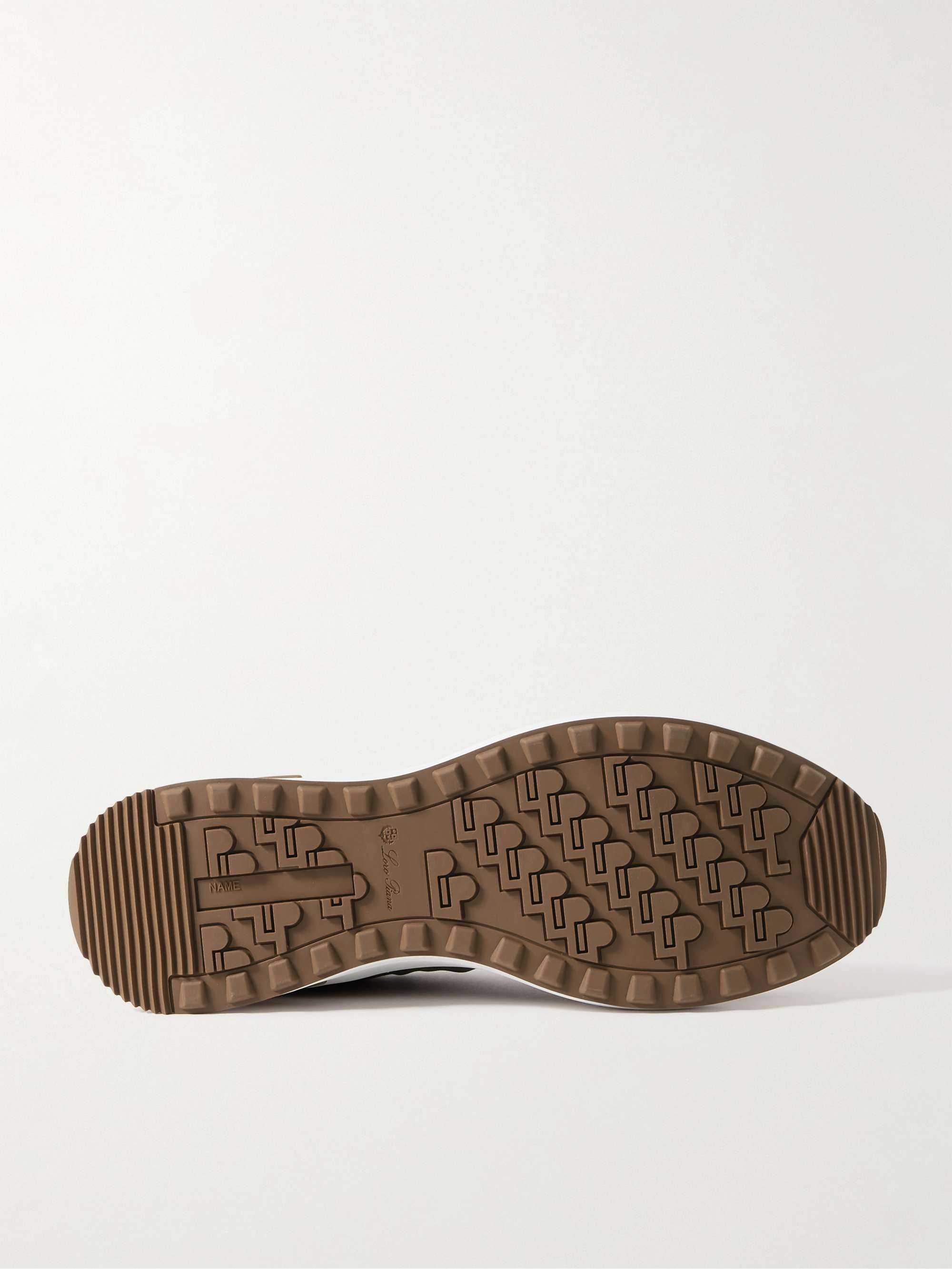 LORO PIANA Weekend Walk Suede-Trimmed Shell Sneakers