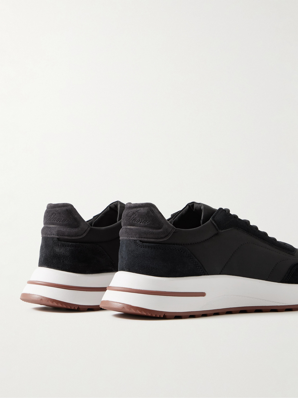 Loro Piana Weekend Walk Storm System® Suede-trimmed Shell Sneakers In Black