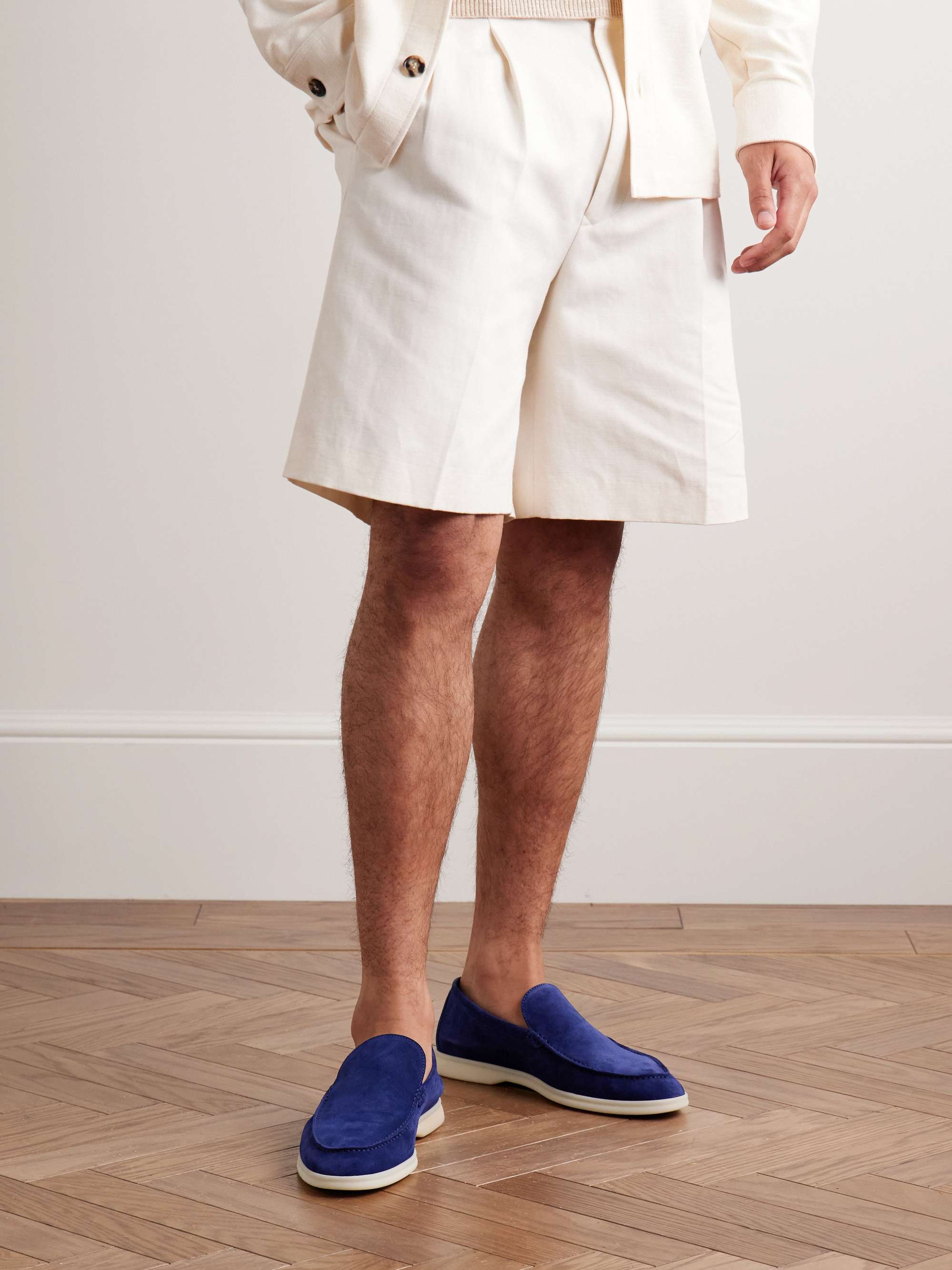 LORO PIANA Summer Walk Suede Loafers