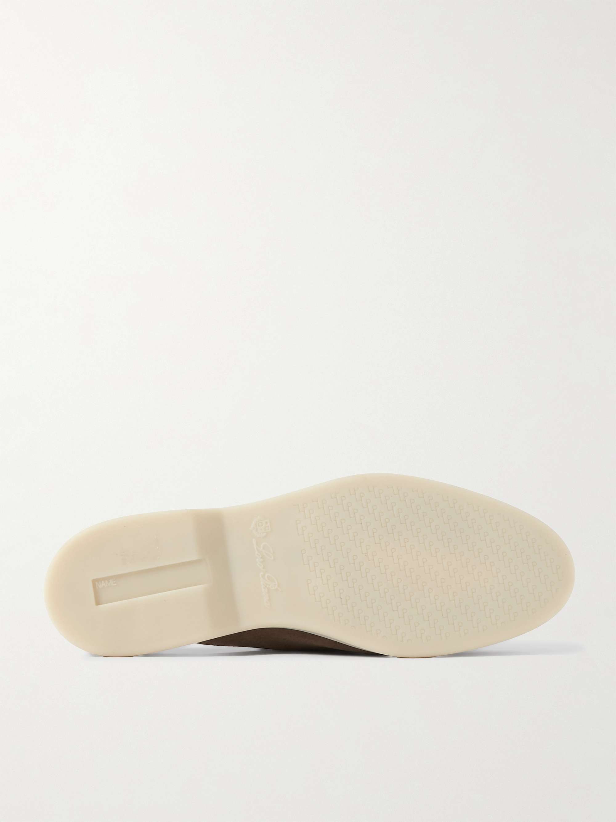 LORO PIANA Babouche Walk Suede Backless Loafer