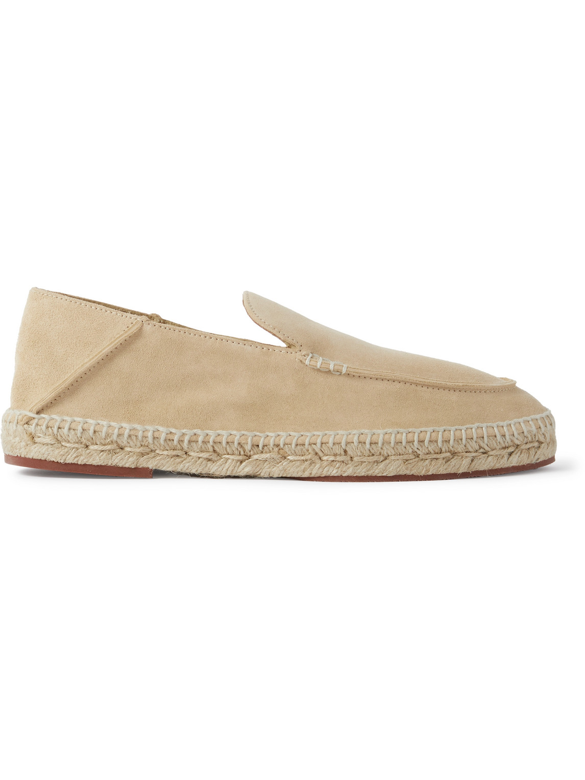 Shop Loro Piana Seaside Walk Collapsible-heel Suede Espadrilles In Neutrals