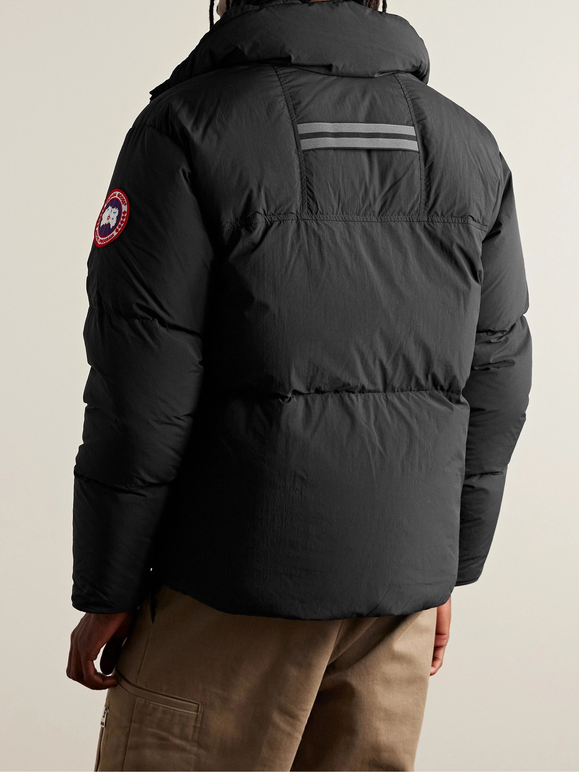 Canada Goose Lawrence Logo-appliquéd Quilted Enduraluxe® Hooded Down Jacket In Black