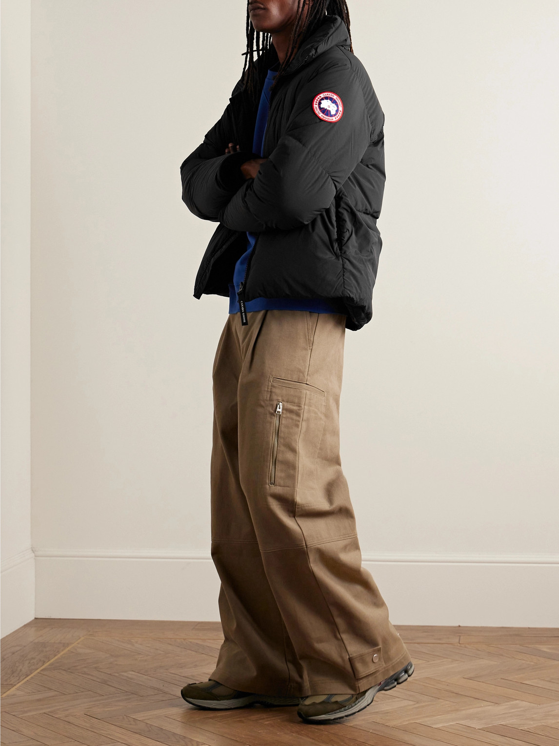 Canada Goose Lawrence Logo-appliquéd Quilted Enduraluxe® Hooded Down Jacket In Black