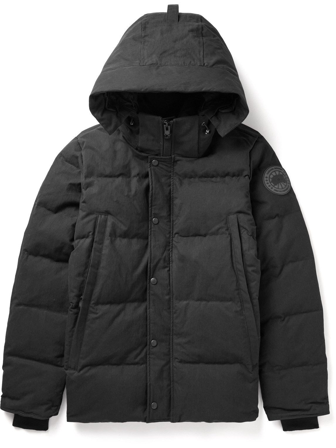 Canada Goose Wyndham Cotton-blend Enduraluxe® Hooded Down Parka In Black
