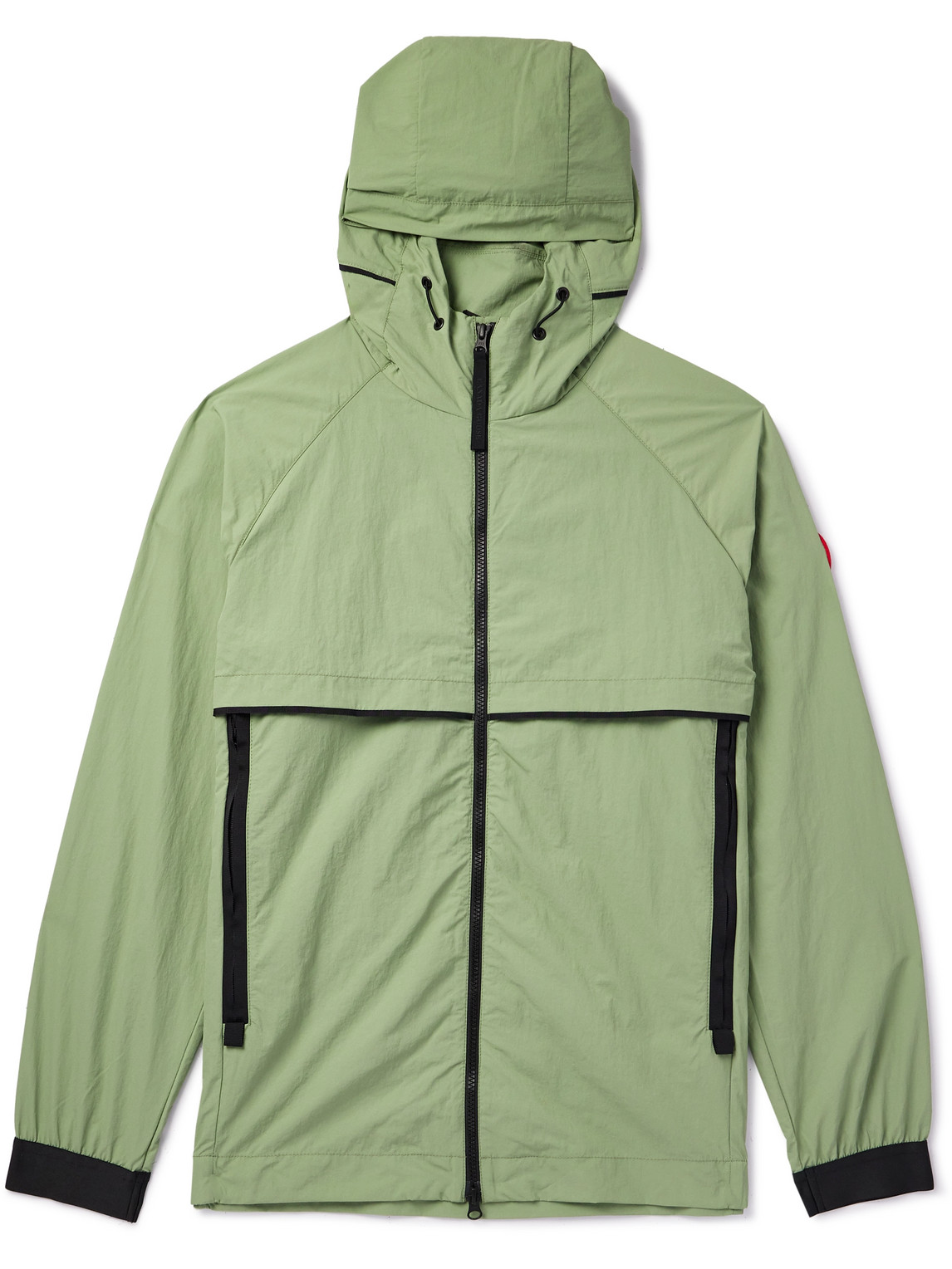 Canada Goose Faber Logo-appliquéd Shell Hooded Jacket In Green