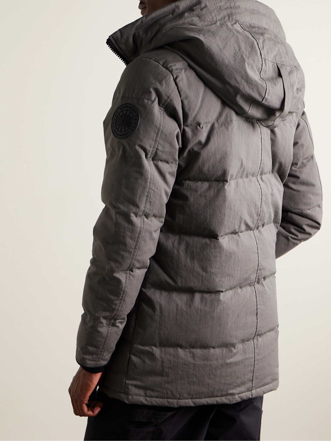 Shop Canada Goose Carson Logo-appliquéd Quilted Arctic Tech® Hooded Down Parka In Gray