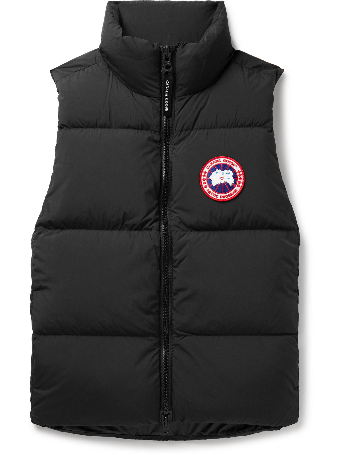 Canada Goose Lawrence Slim-fit Logo-appliquéd Quilted Enduraluxe® Down Gilet In Black