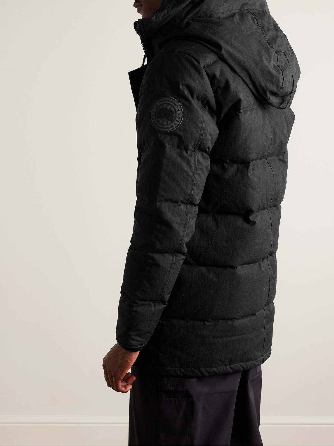 Shop Canada Goose Carson Logo-appliquéd Quilted Arctic Tech® Hooded Down Parka In Black