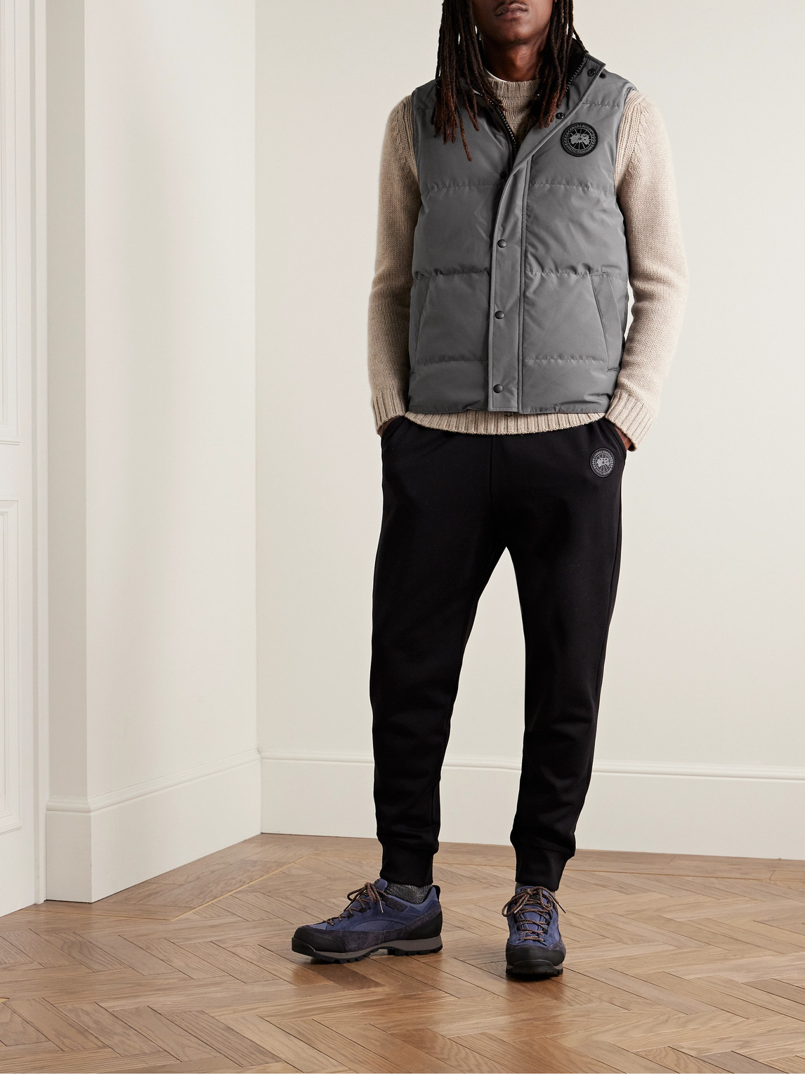 Shop Canada Goose Black Label Garson Quilted Shell Down Gilet In Gray