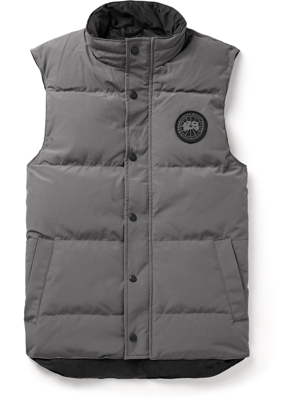 Shop Canada Goose Black Label Garson Quilted Shell Down Gilet In Gray