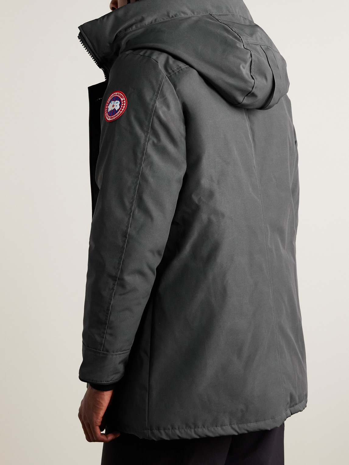 Shop Canada Goose Chateau Appliquéd Arctic Tech® Hooded Down Parka In Gray