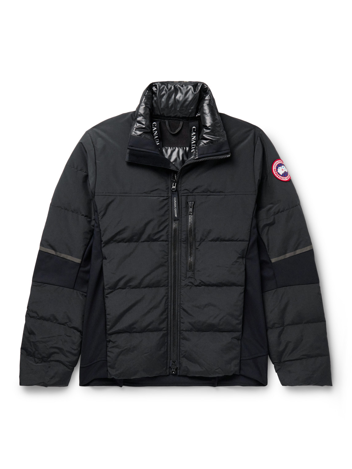 Canada Goose Hybridge® Stretch Jersey-panelled Cordura® Down Jacket In Black