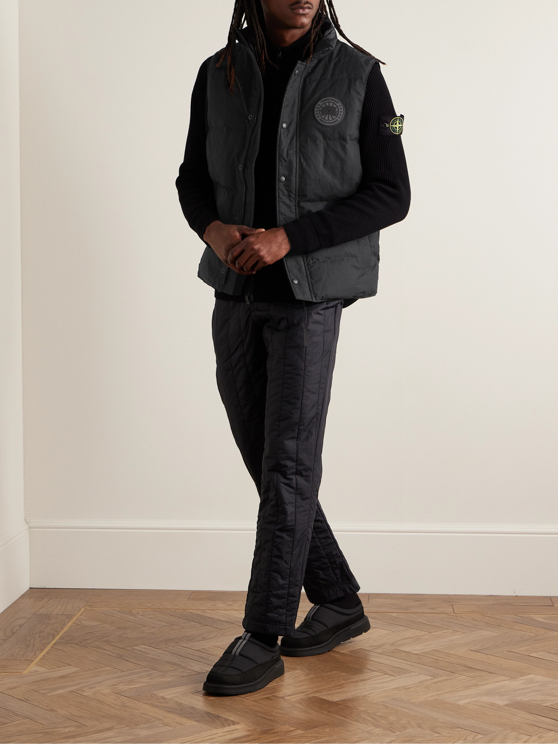 Shop Canada Goose Black Label Garson Quilted Cotton-blend Enduraluxe® Down Gilet