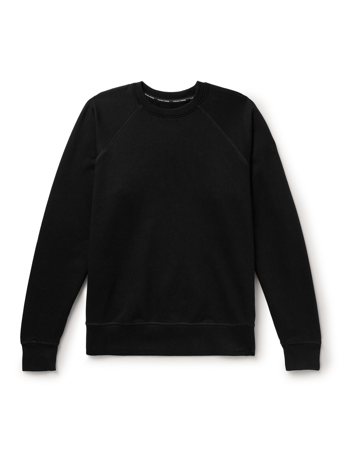 Canada Goose Huron Logo-appliquéd Loopback Cotton-jersey Sweatshirt In Black