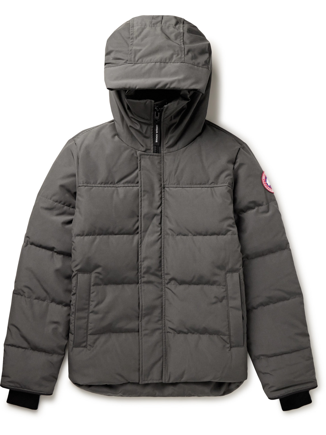 Canada Goose Macmillan Logo-appliquéd Quilted Arctic Tech® Hooded Down Parka In Gray