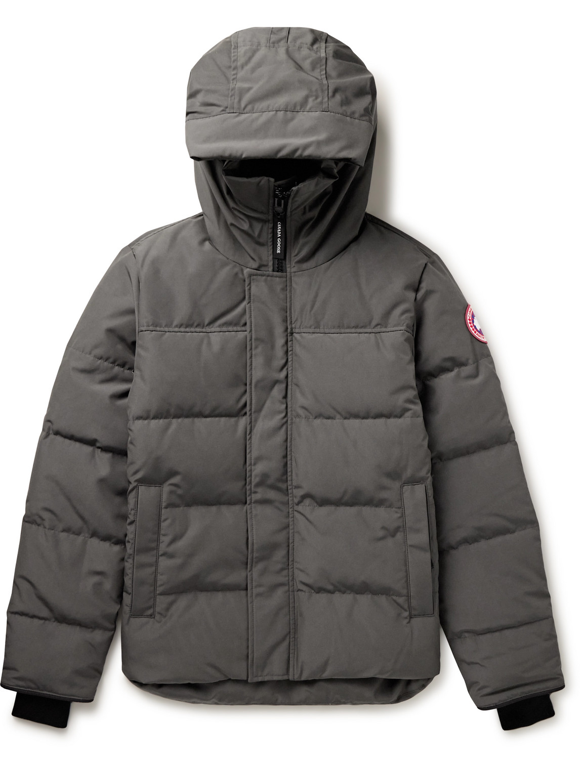 Canada Goose Macmillan Logo-appliquéd Quilted Arctic Tech® Hooded Down Parka In Grey