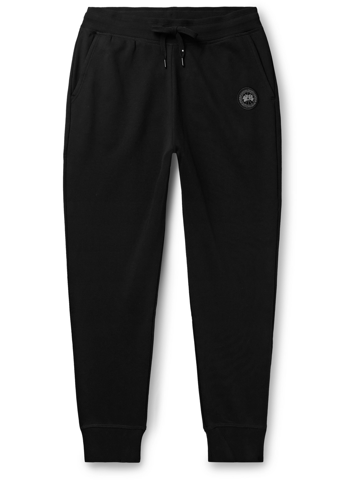 Black Label Huron Tapered Logo-Appliquéd Cotton-Jersey Sweatpants