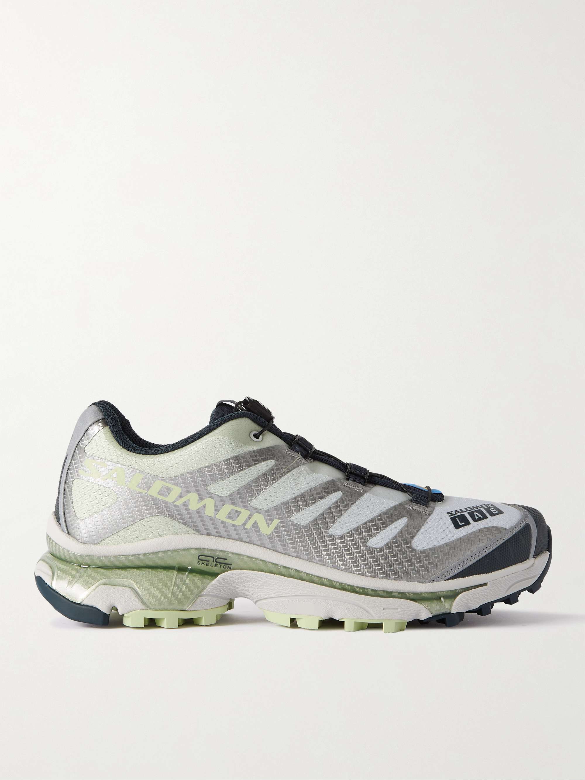 SALOMON XT-4 OG Rubber-Trimmed Mesh Sneakers,Silver