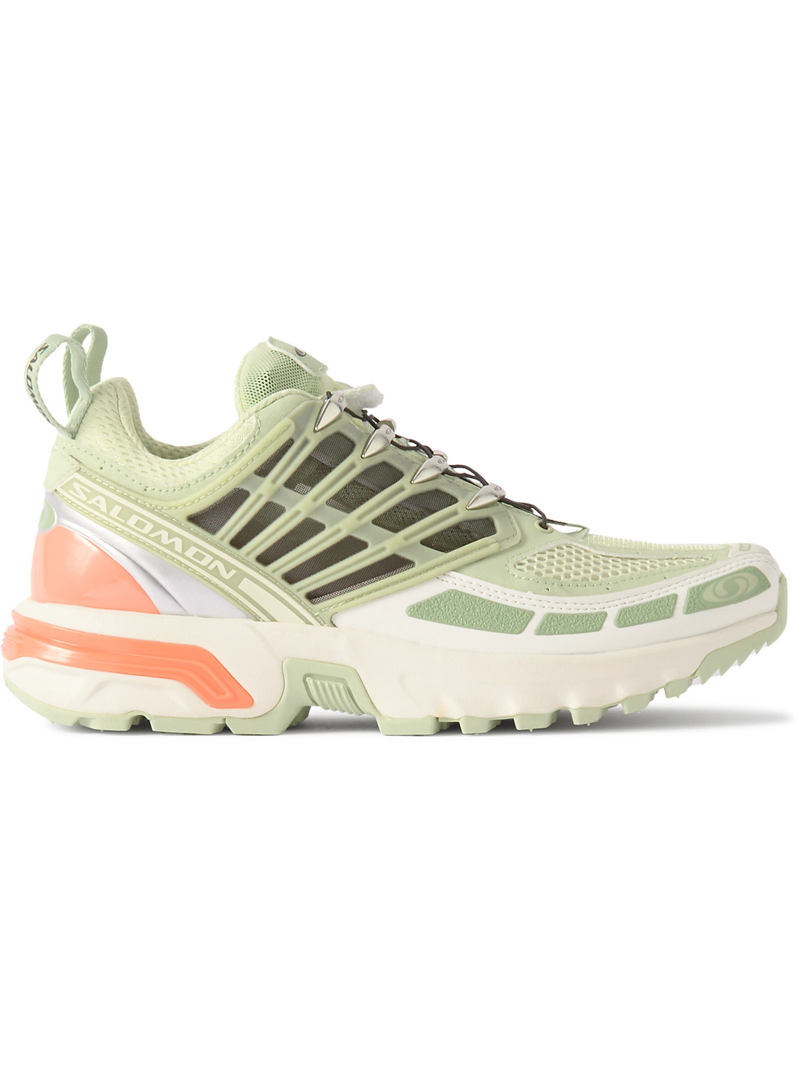 Shop Salomon Acs Pro Mesh And Rubber Sneakers In Green