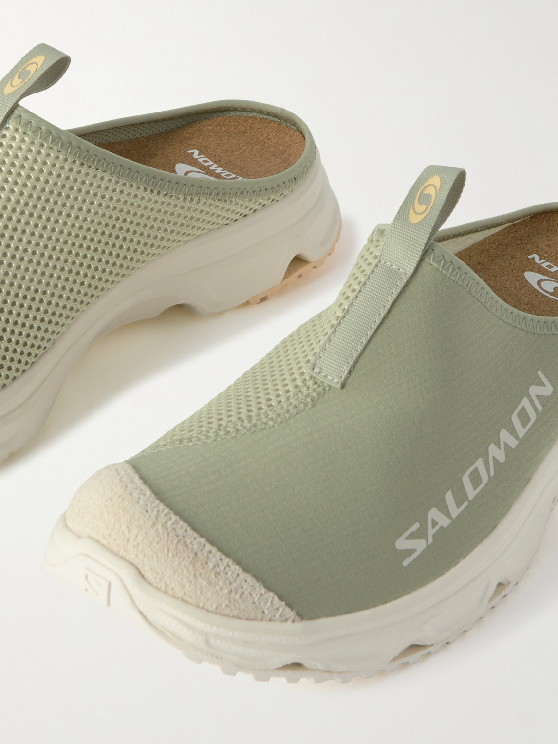 Shop Salomon Rx Slide 3.0 Suede-trimmed Ripstop And Mesh Slip-on Sneakers In Green