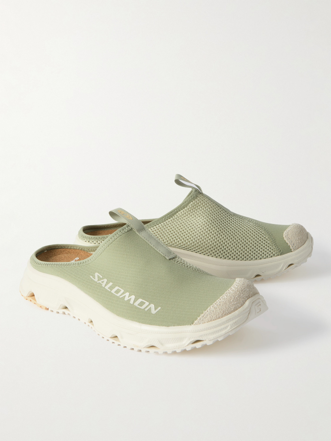 Shop Salomon Rx Slide 3.0 Suede-trimmed Ripstop And Mesh Slip-on Sneakers In Green