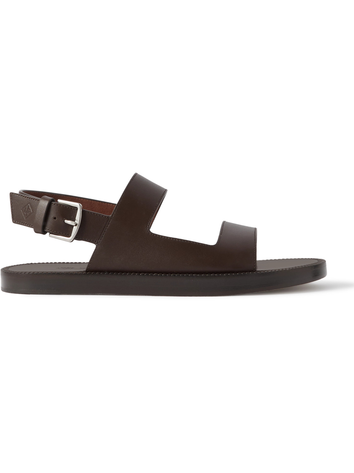 Loro Piana Leather Sandals In Brown
