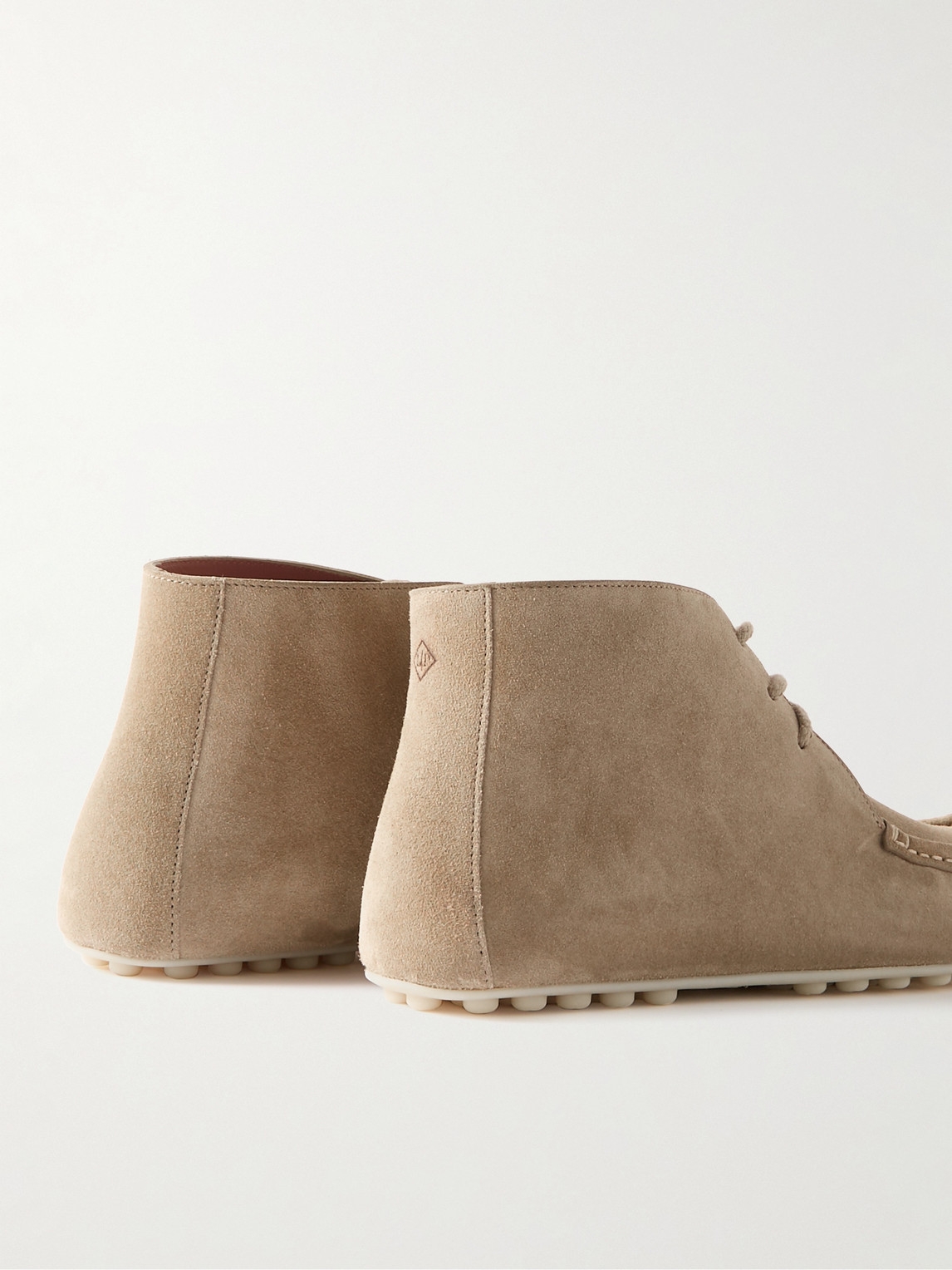 Shop Loro Piana Dot Walk Suede Chukka Boots In Neutrals