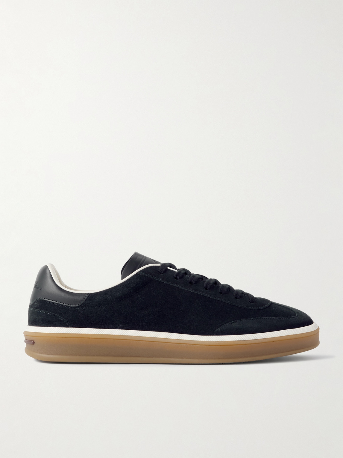 Loro Piana Tennis Walk Leather-Trimmed Suede Sneakers - Men