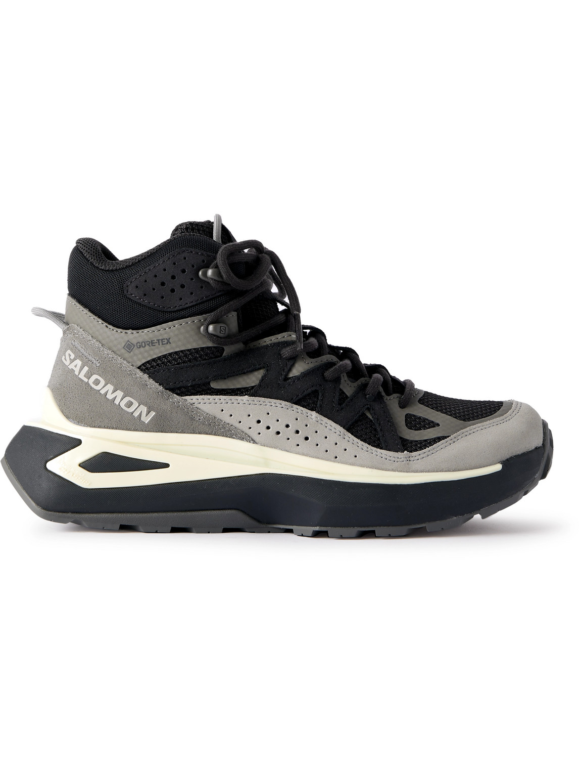 Salomon - Odyssey ELMT GORE-TEX Suede-Trimmed Mesh Sneakers - Men - Gray - UK 7.5