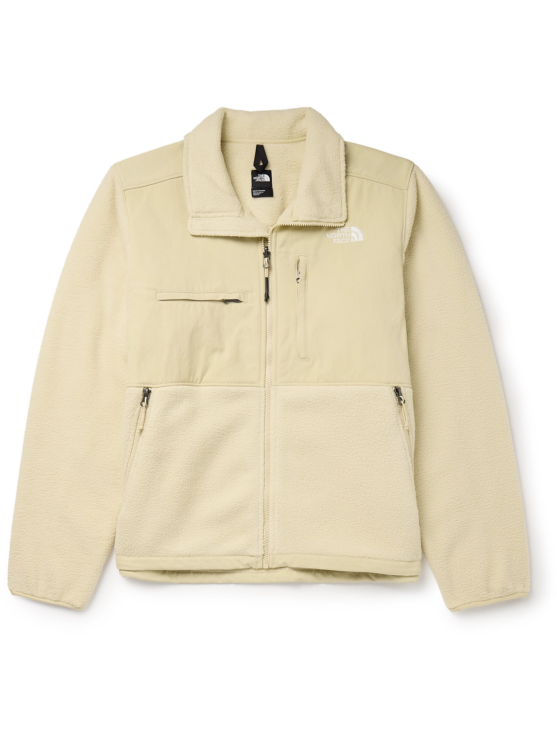 The North Face Denali Logo-embroidered Ripstop-panelled Fleece Jacket In Neutrals