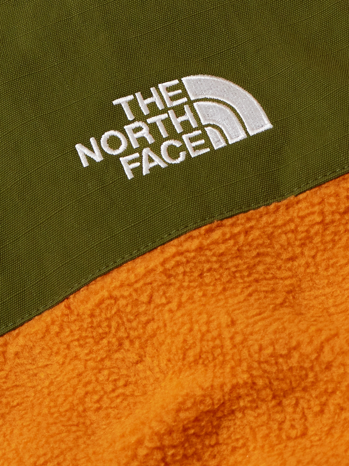 Shop The North Face Denali Logo-embroidered Ripstop-trimmed Recycled-fleece Jacket In Orange