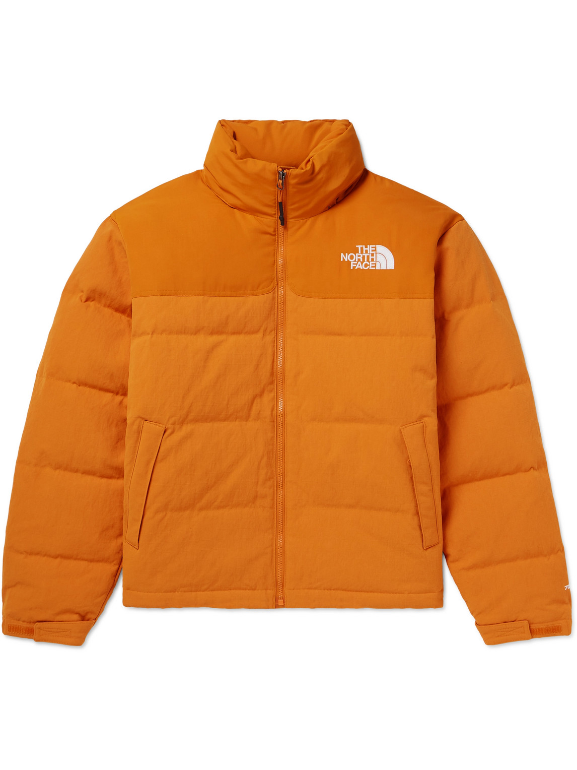 The North Face 1992 Nuptse Logo-embroidered Quilted Ripstop Recycled-down Jacket In Orange