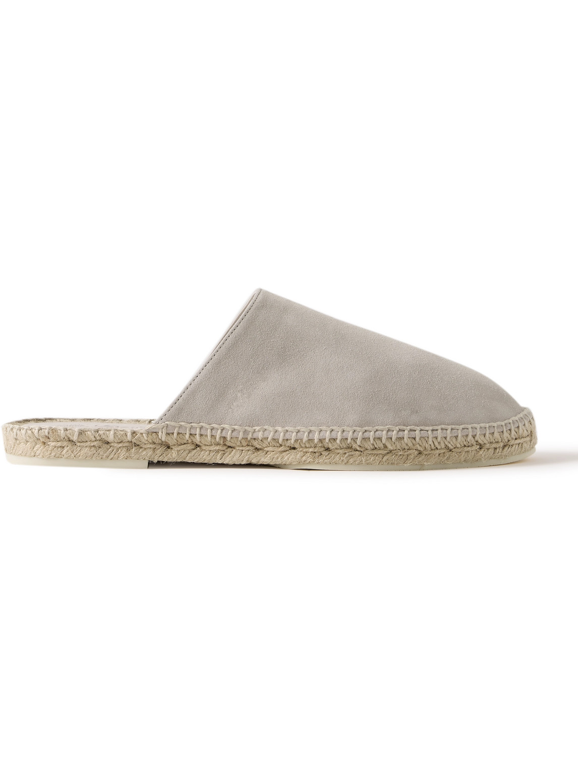 Loro Piana Seaside Walk Suede Backless Espadrilles In Neutrals