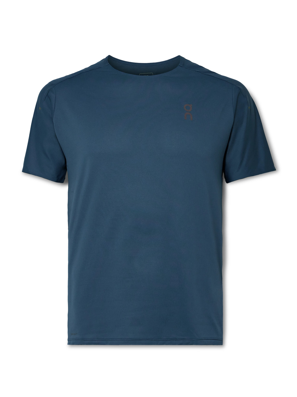 On Performance-t Logo-print Drytec™ And Mesh T-shirt In Blue
