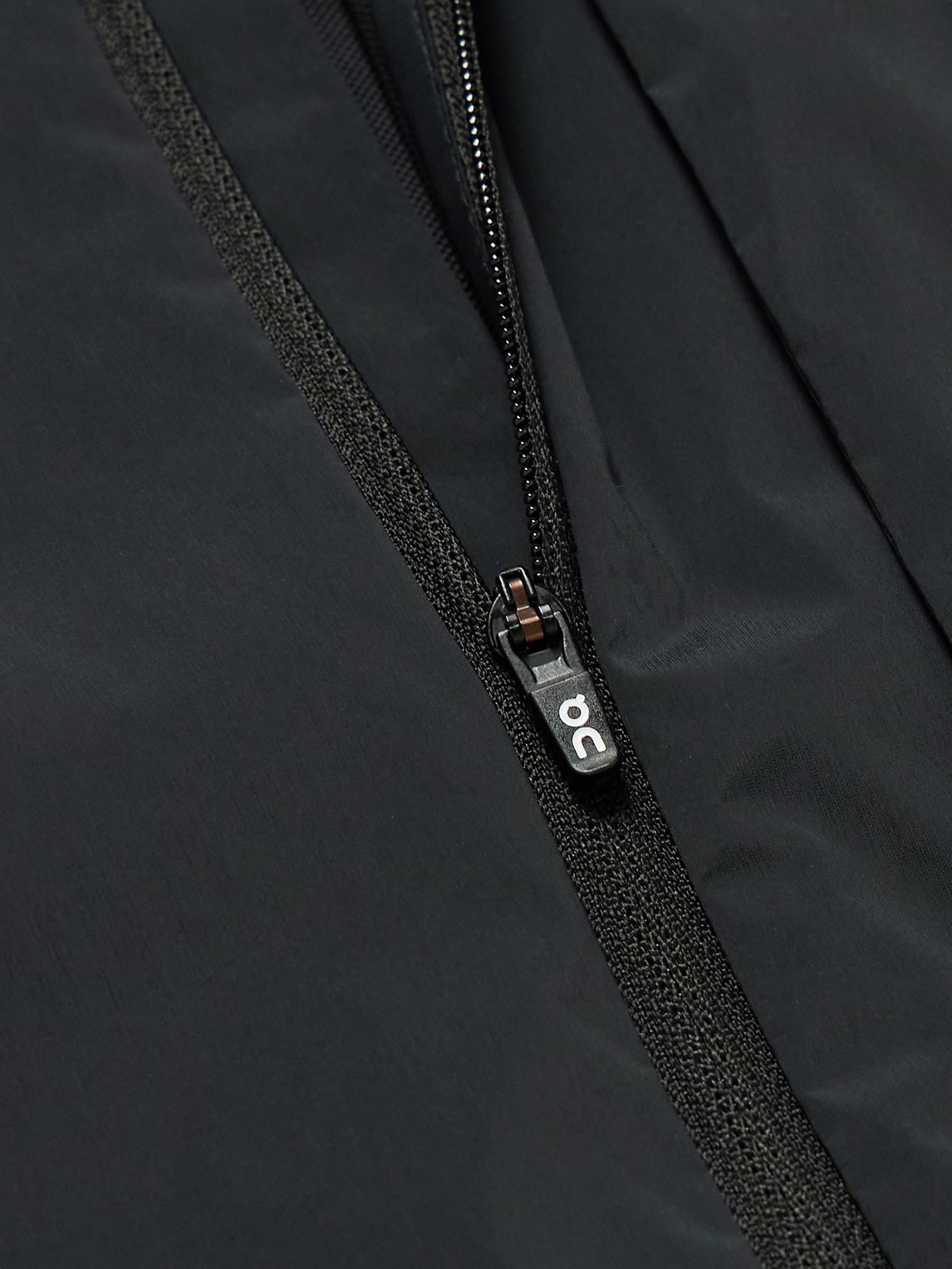 Shop On Weather Logo-print Colour-block Recycled-shell Hooded Jacket In Black