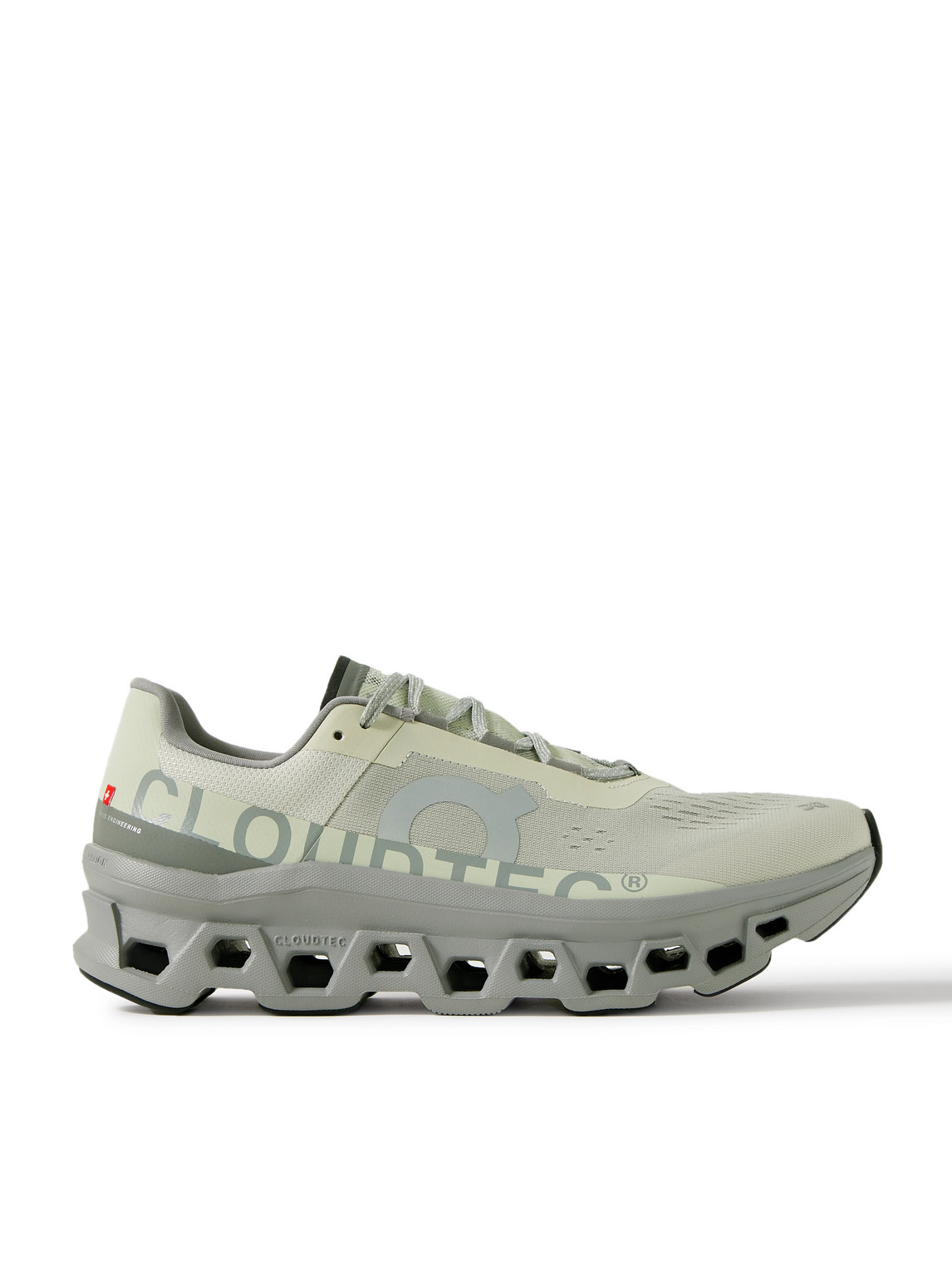 On Cloudmster Rubber-trimmed Mesh Running Sneakers In Green