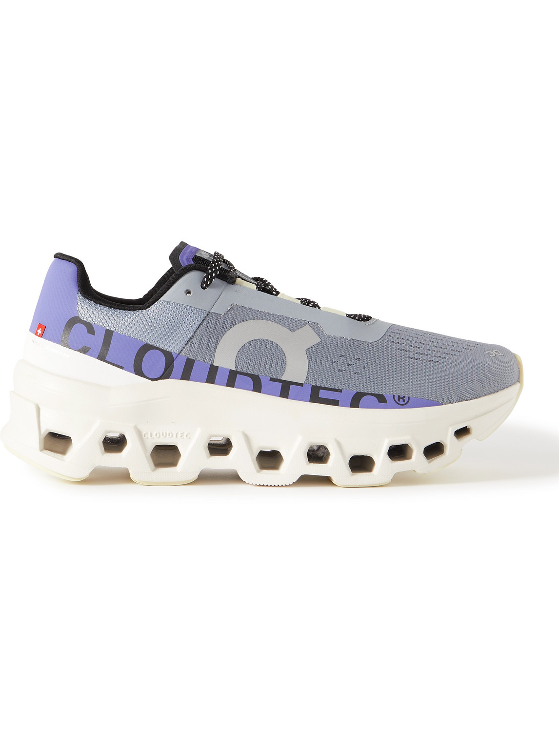 On Cloudmster Rubber-trimmed Mesh Running Sneakers In Blue