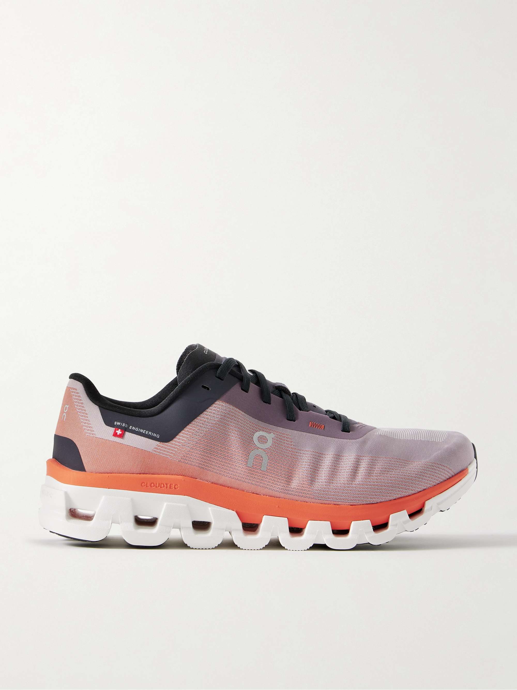 ON Cloudflow 4 Rubber-Trimmed Mesh Running Sneakers for Men