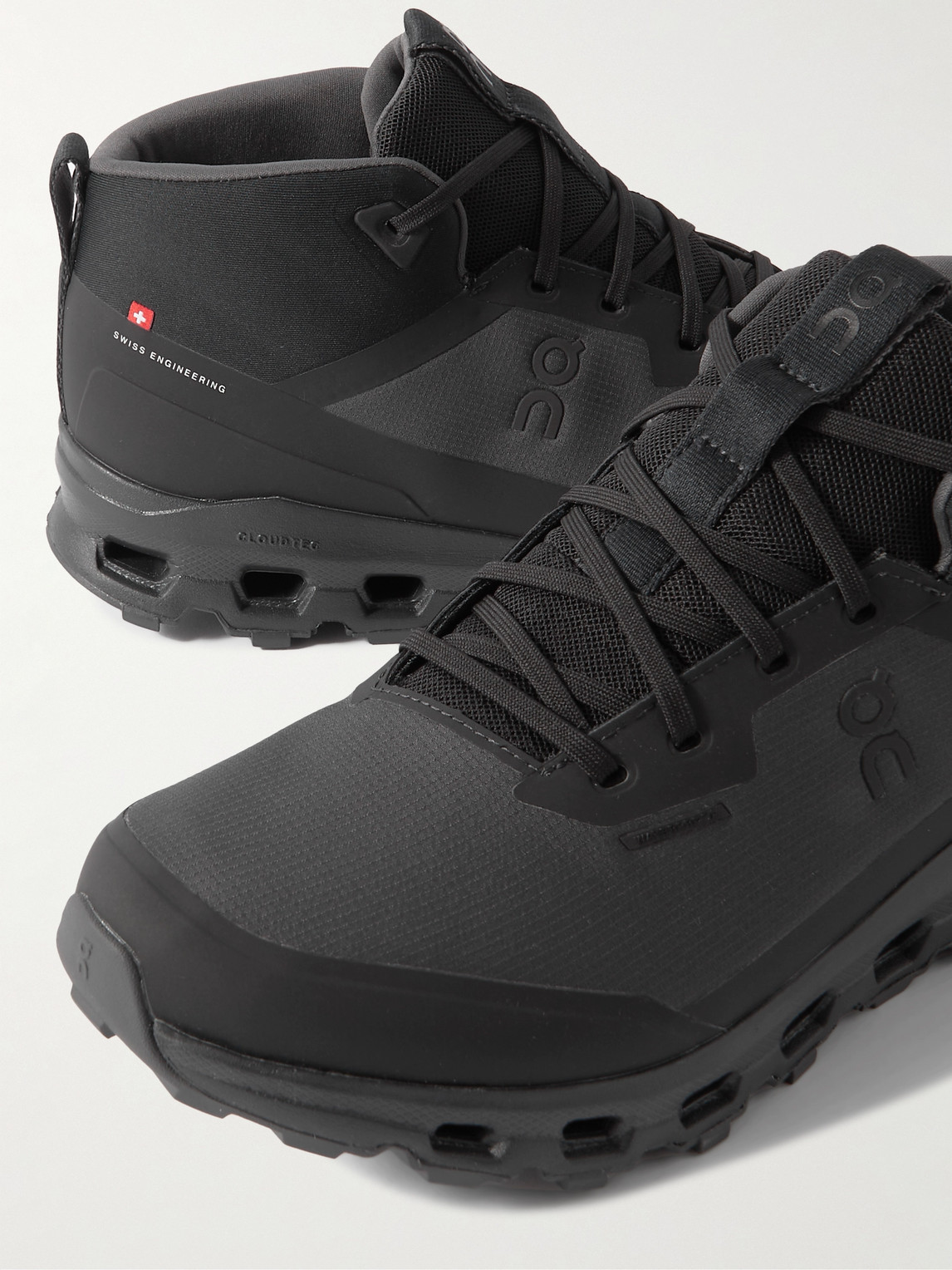 Shop On Cloudroam Waterproof Rubber-trimmed Ripstop Boots In Black