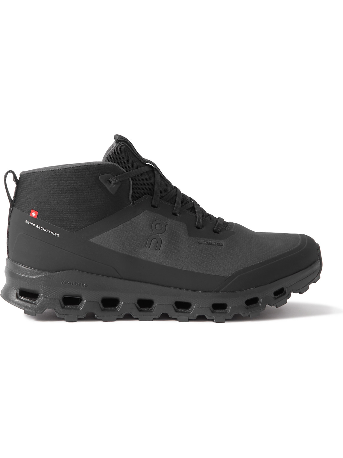 Shop On Cloudroam Waterproof Rubber-trimmed Ripstop Boots In Black