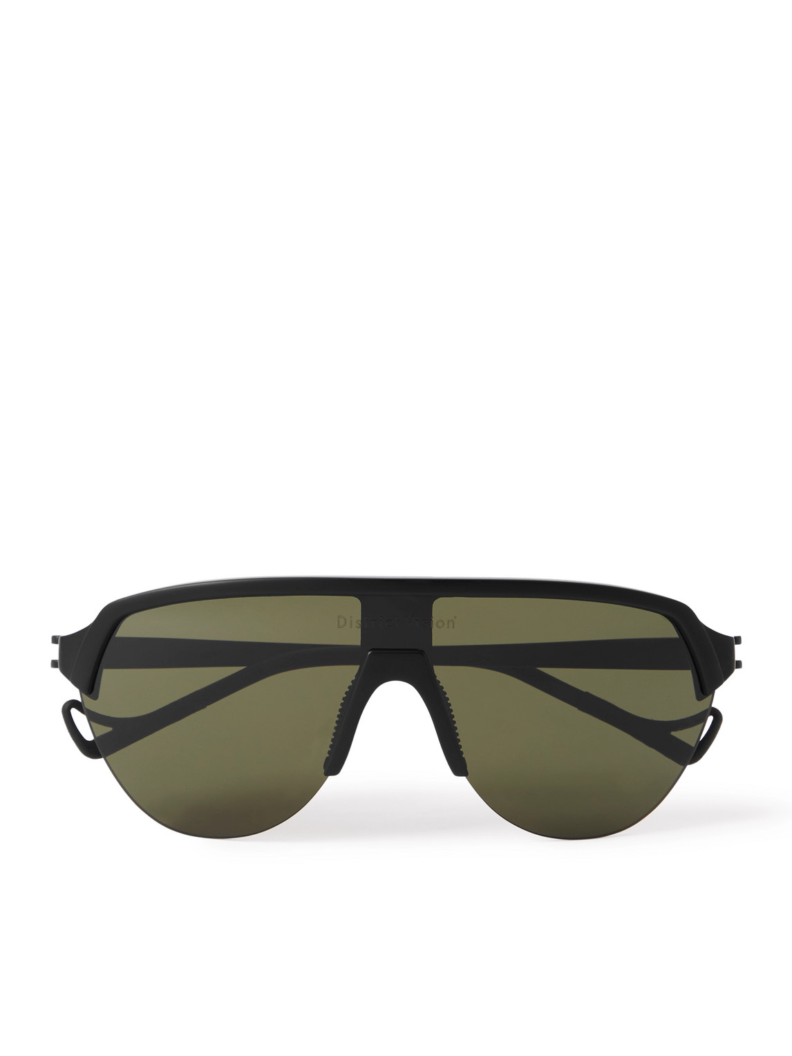 District Vision Nagata Speed Blade Nylon And Titanium Polarised Sunglasses In Black